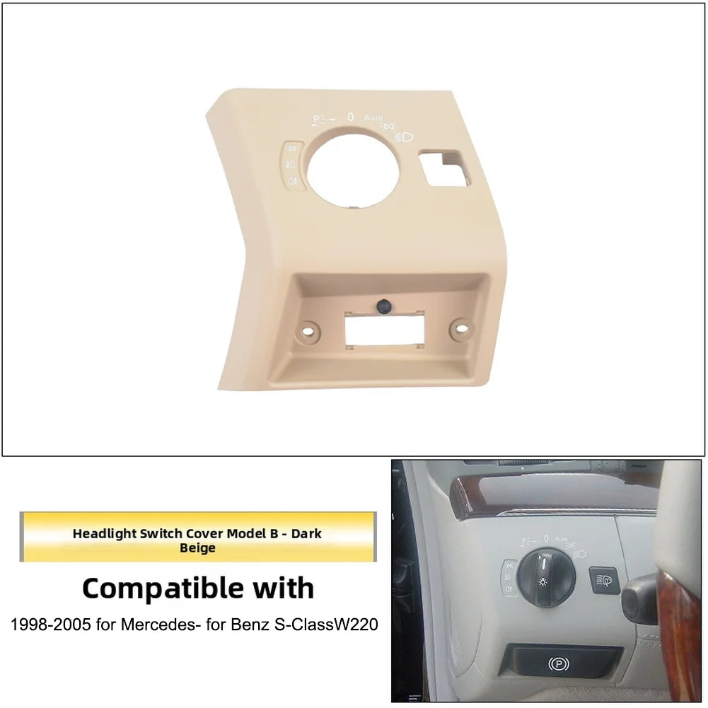 For Left-hand Drive LHD Vehicles Instrument Panel Bezel Headlight Cover Car Restoration Black, Gray, Beige Direct Replacement Oasis Select Beige China Mainland