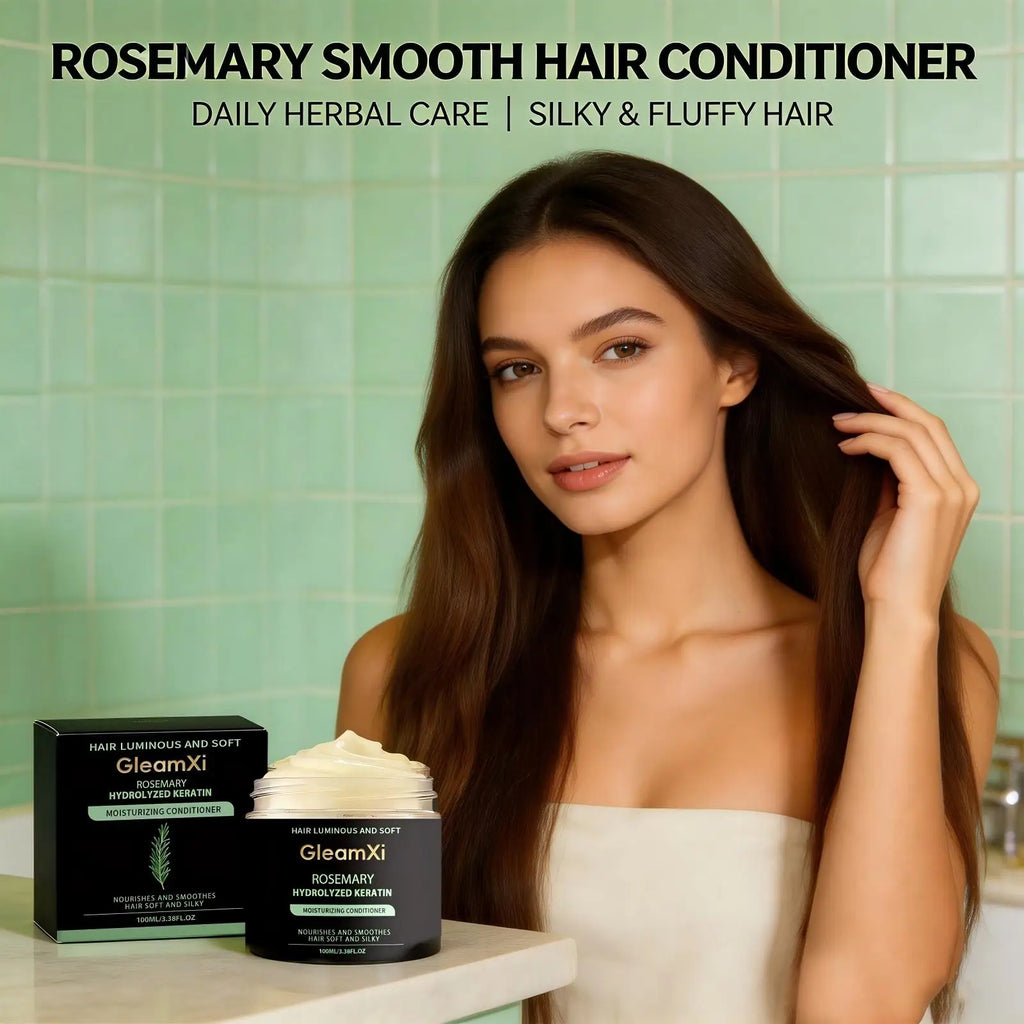 Rosemary Hair Conditioner Smooth Hair Improve Dryness Repair Damaged Frizzy Hair Reduce Hair Splitting Strengthen Hair Care Oasis Select
