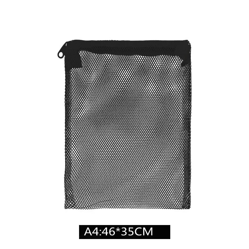 5Pcs Reusable Fine Filter Media Bags Aquarium Filter Net Bags with Zipper for Fresh Saltwater Tanks Aquarium Fish Tank Filter Oasis Select A4 black (46x35cm)