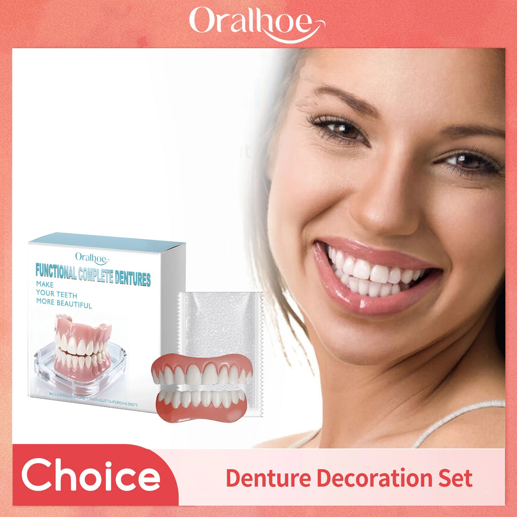 False Teeth Beauty Kits Temporary Orthodontic Upper Lower Dentures Oral Care Whitening Dentures Simulation Braces Comfortable Oasis Select