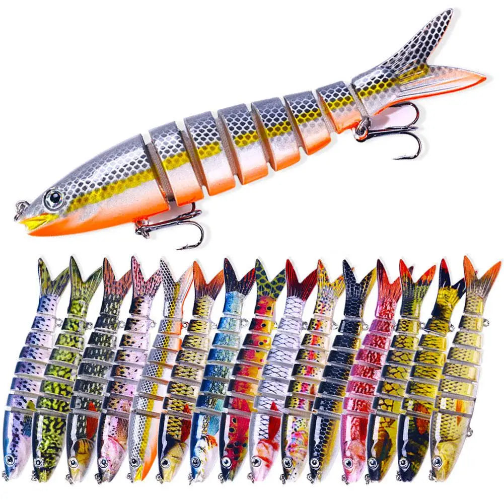 Multi Jointed Fishing Lure Slow Sinking Bionic Segmented Bait 13.4cm/18.6g Wobble Tackle for Freshwater Saltwater Pesca Oasis Select