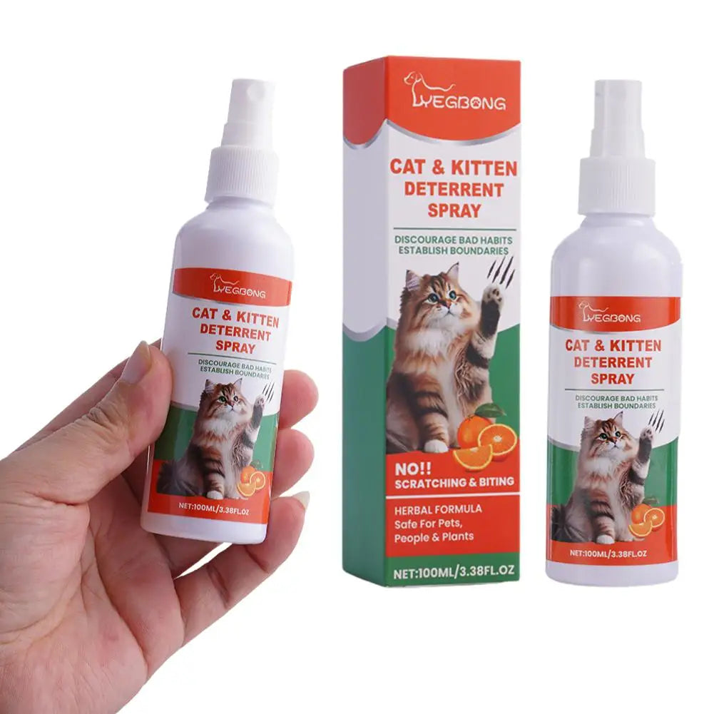 Natural Cat Repellent Spray 100ml – Anti-Scratch & Licking