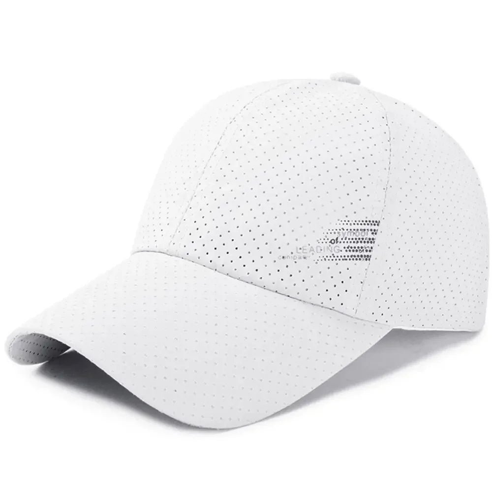 Casual Adjustable Baseball Cap Moisture-Wicking Unisex Quick-Dry Hat Sun Hat Oasis Select white