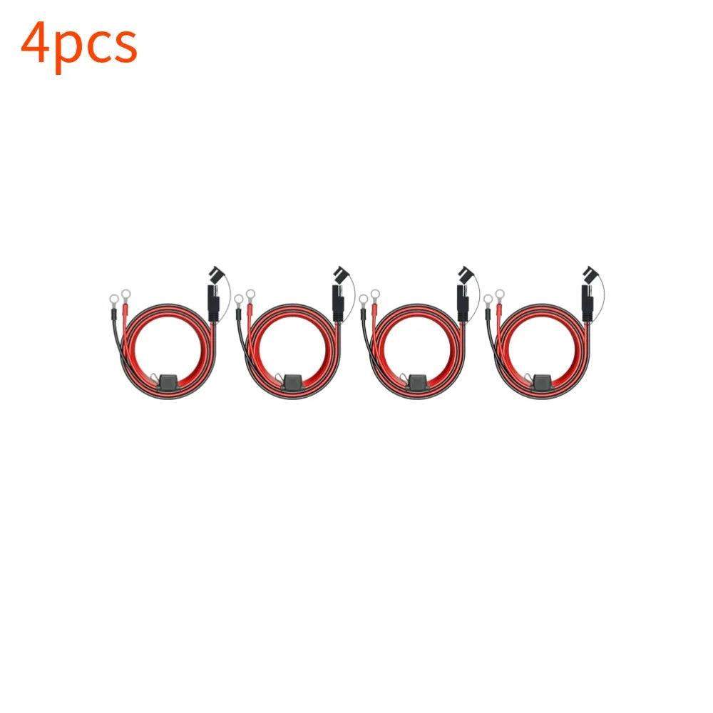 Charger Cable For Motorcycle Battery Terminal To SAE Quick Extension Cable With 10A Fuse O Connector Battery Charger Adapter Oasis Select 4pcs