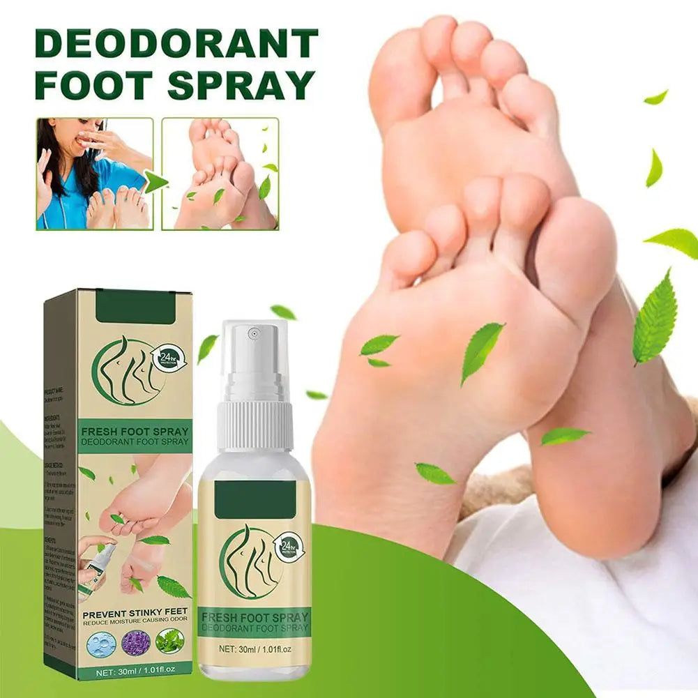 30ml Natural Foot & Shoe Deodorizer Spray | Fresh Dry Feet Foot Deodorizer Spray Oasis Select