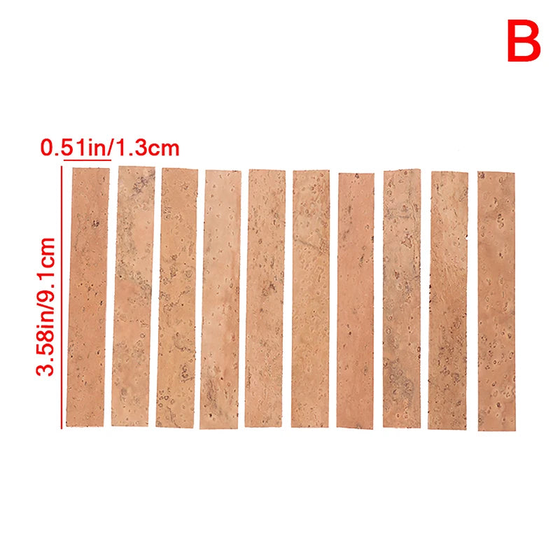 10Pcs Clarinet Cork Saxophones Clarinet Neck Cork Joint Sheets for Saxophones Musical Instruments Accessories Oasis Select B