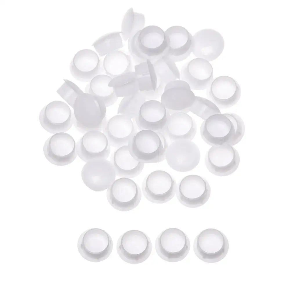 50Pcs Practical Exterior Hole Ornament Hardware Screw Decor Furniture Hole Covers Protective Cap Dust Plug Stopper Oasis Select 14mm-white