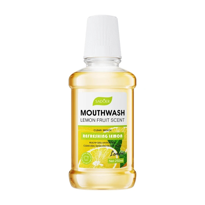 SADOER 250ml Plant Extract Mouthwash | Lemon Mint Peach Flavored Mouthwash Oasis Select Lemon One Unit adults