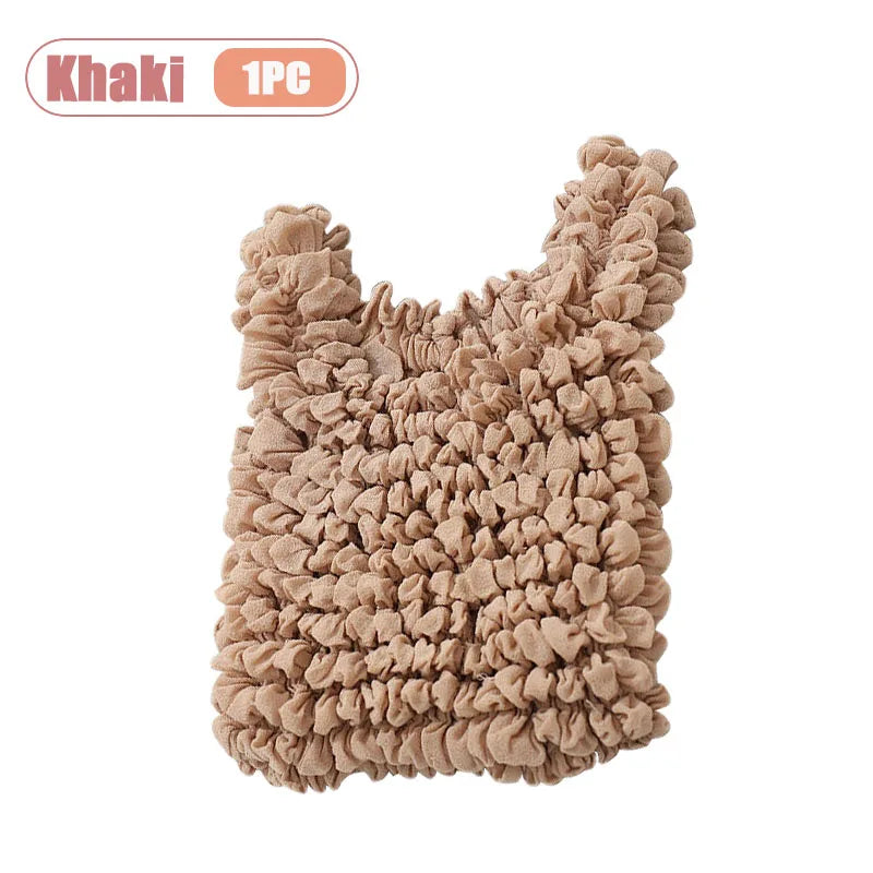 Magic Expandable Shopping Bag Large Capacity Pleated Tote Reusable Foldable Handbag Portable for Grocery Travel Picnic Oasis Select Khaki-1PC