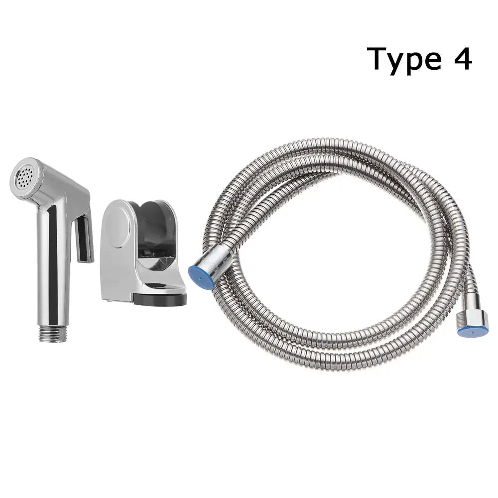Stainless Steel Hand Bidet Faucet Handheld Toilet Bidet Sprayer Set for Bathroom Hand Sprayer Shower Head Self Cleaning Oasis Select 4