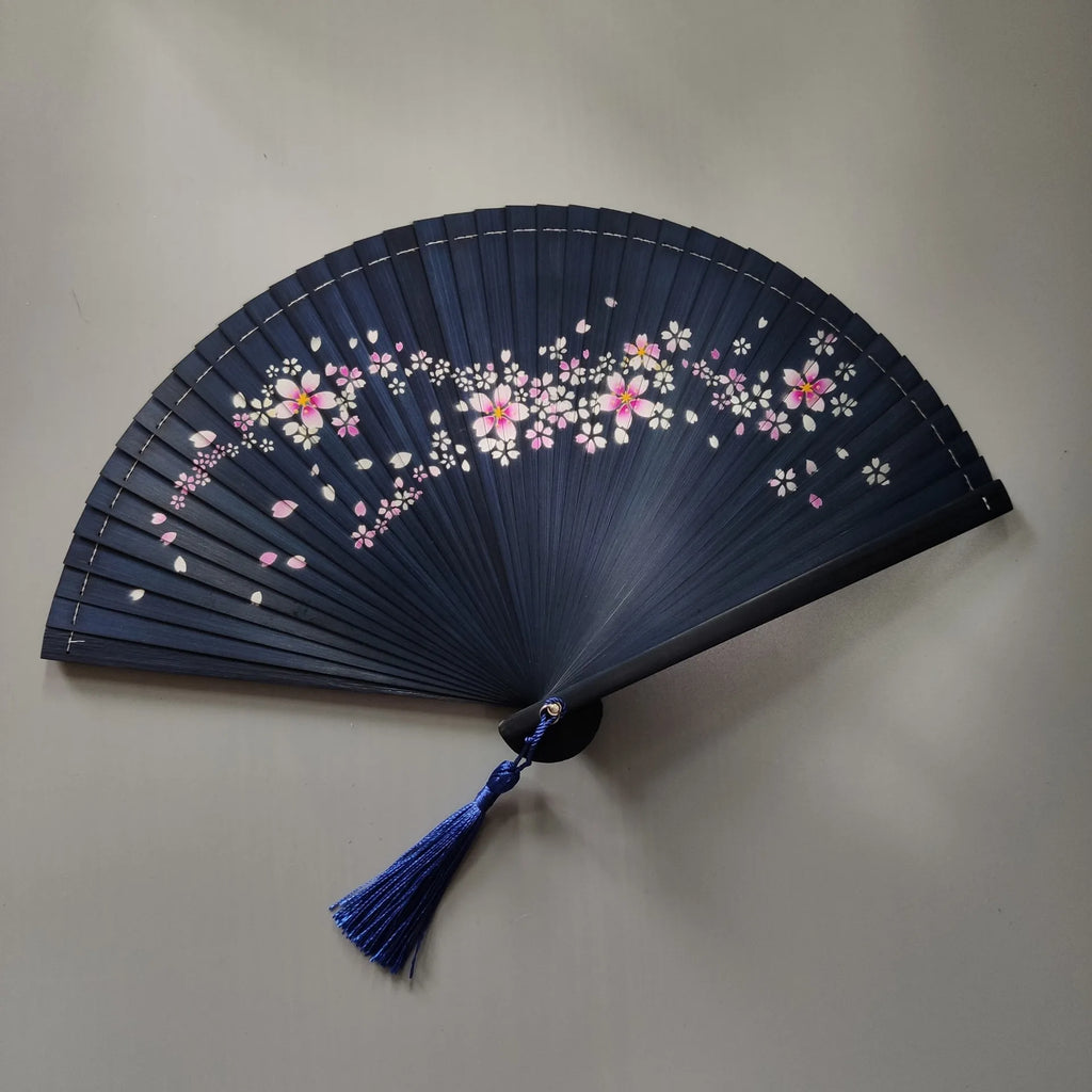 All bamboo spray painting fan high-end fine painting dance fan hollow carving folding fan Oasis Select 15