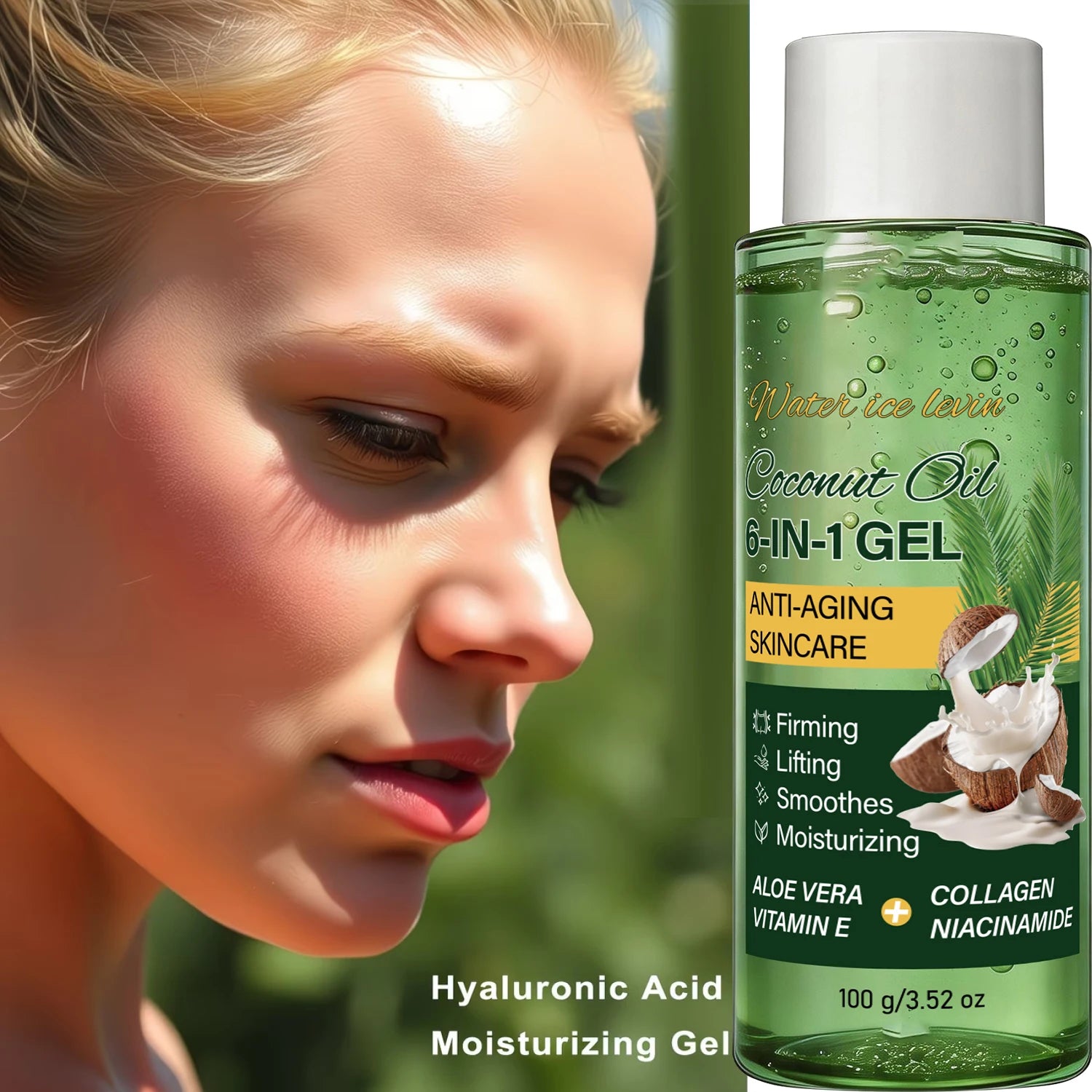 Coconut Anti-Aging Gel – Collagen & Aloe Vera Firming Cream Anti-Aging Face Gel Oasis Select