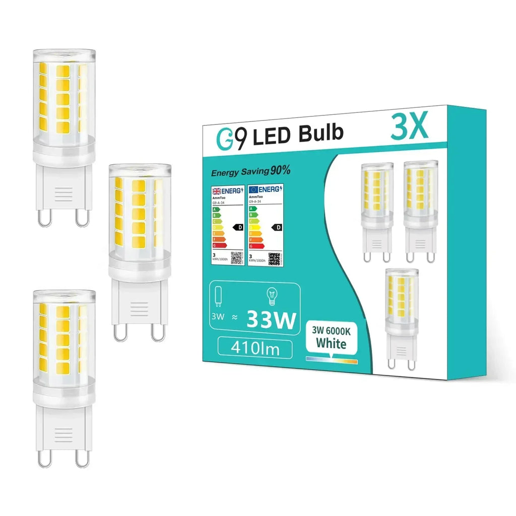 3-Pack G9 LED Bulb 3W 220V Warm White – Halogen Replacement G9 LED Bulb Oasis Select 3pcs G9 cold white