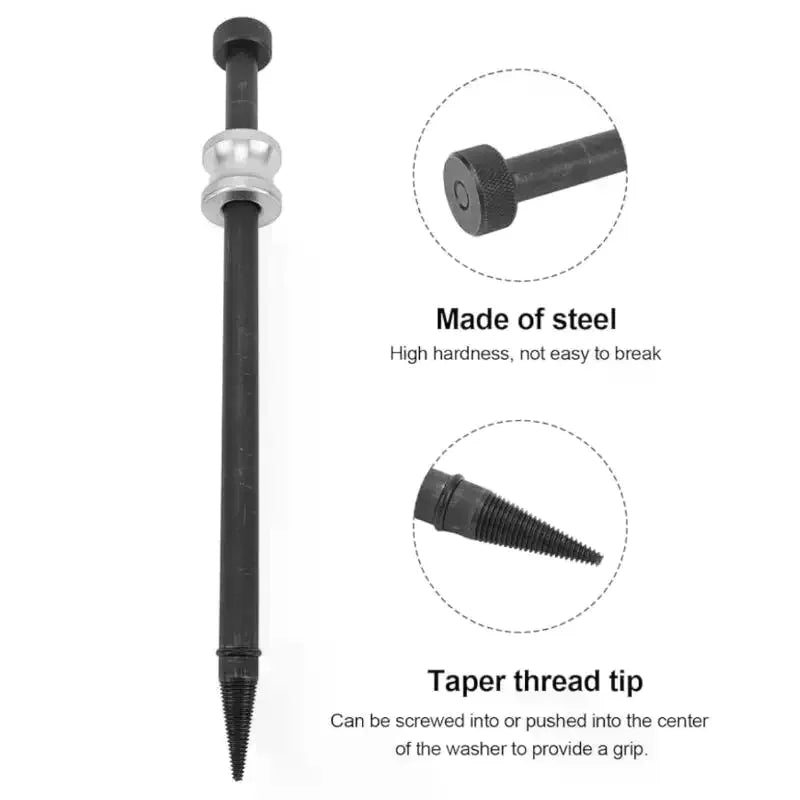 1Pcs Injector Seal Puller Fuel Injector Copper Washer Removal Tool Steel Cone Thread Tip With Slide Hammer Cars Disassembly Tool Oasis Select