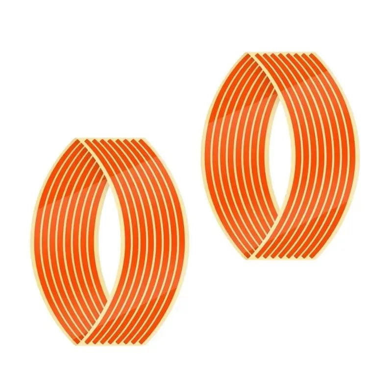1/2/3set Wheel Sticker Reflective Rim Stripe Tape Bike Motorcycle Stickers For Honda For Kawasaki Z750 Z800 For YAMAHA MT07 MT09 Oasis Select Orange-2set