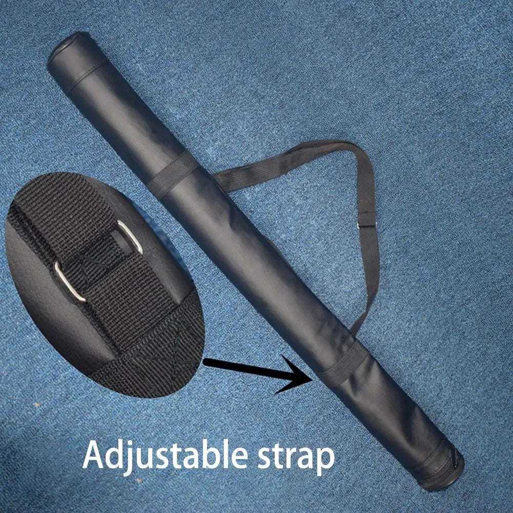 32in 1/2 Pole Billiard Cue Bag Lightweight Portable Collapsible Stick Bag Billiard Cue Stick Backpack Nylon Faux Leather Sleeve Oasis Select