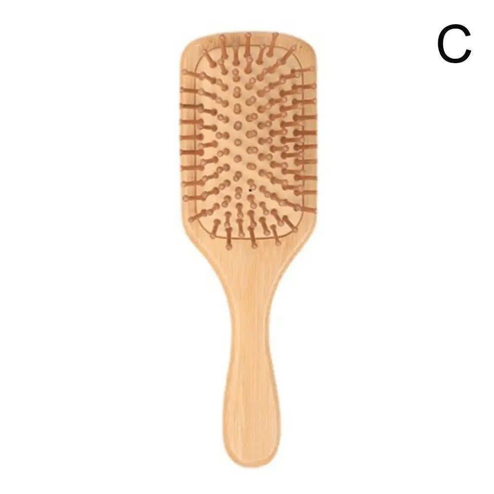 Bamboo Hair Brush,Natural Wooden Bamboo Comb Paddle Detangling Hair Brush Wide-tooth And Tail Comb For Thick/Thin/Curly/Dry Hair Oasis Select C
