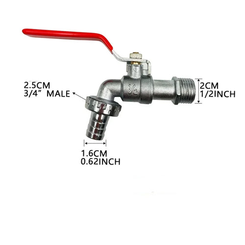 1/2" Brass Garden Faucet IBC Tank Water Tap | Antifreeze Valve Garden Ball Valve Tap Oasis Select