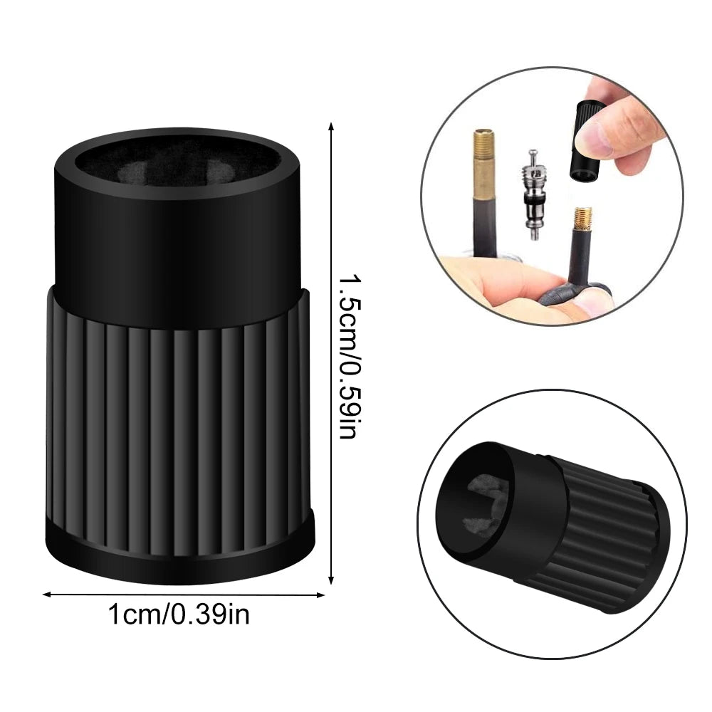 Tire Stem Valve Caps with Valve Core Remover Tool Plastic Dust Caps Universal for Cars, Bike and Bicycle, Trucks, Motorcycles Oasis Select