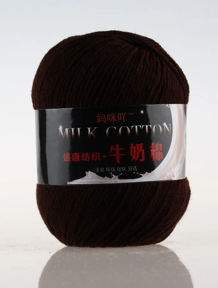 DIY Three Strands Graded Section Dyed Wool Medium Fine Cotton Thread