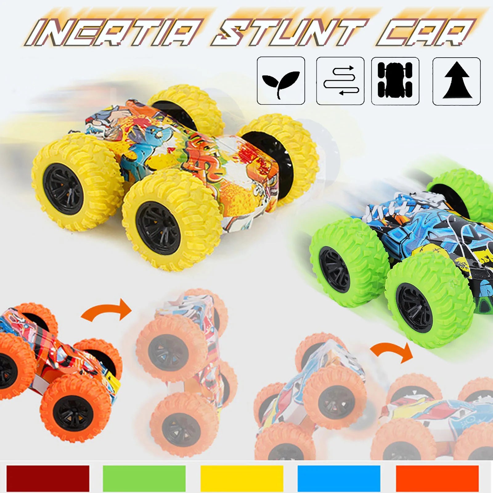 Double-Sided Inertia Off-Road Toy Car for Kids – No Battery Inertia Toy Car Oasis Select