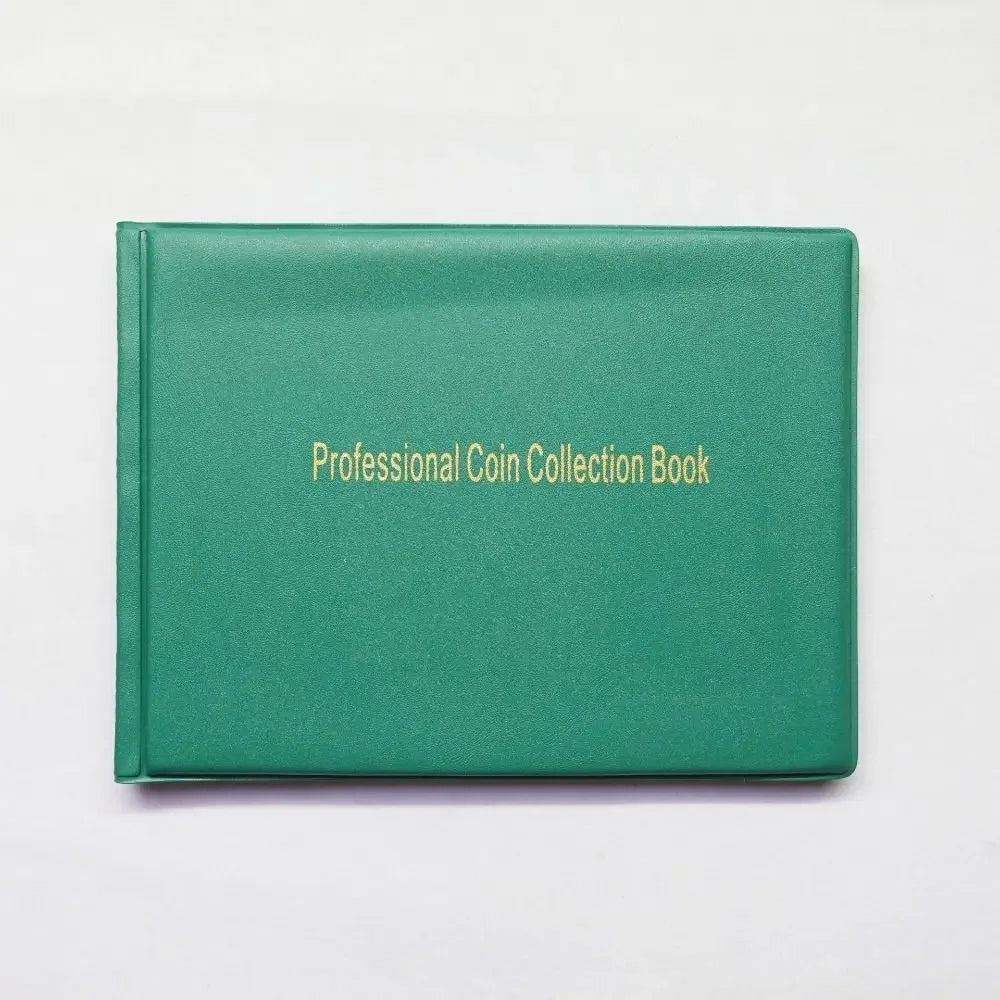 240 Pockets Coin Collection Holder PVC Penny Album Gifts Coin Collecting Album 10 Pages Coin Collection Book for Collectors Oasis Select green