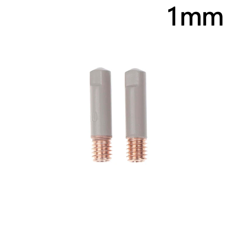 2Pcs/Set 15AK Welding Contact Tips New Coating Protect 25mm M6 Gas Nozzle Tip 0.8mm-1mm MIG Welding Torche Welding Tool Parts Oasis Select A2
