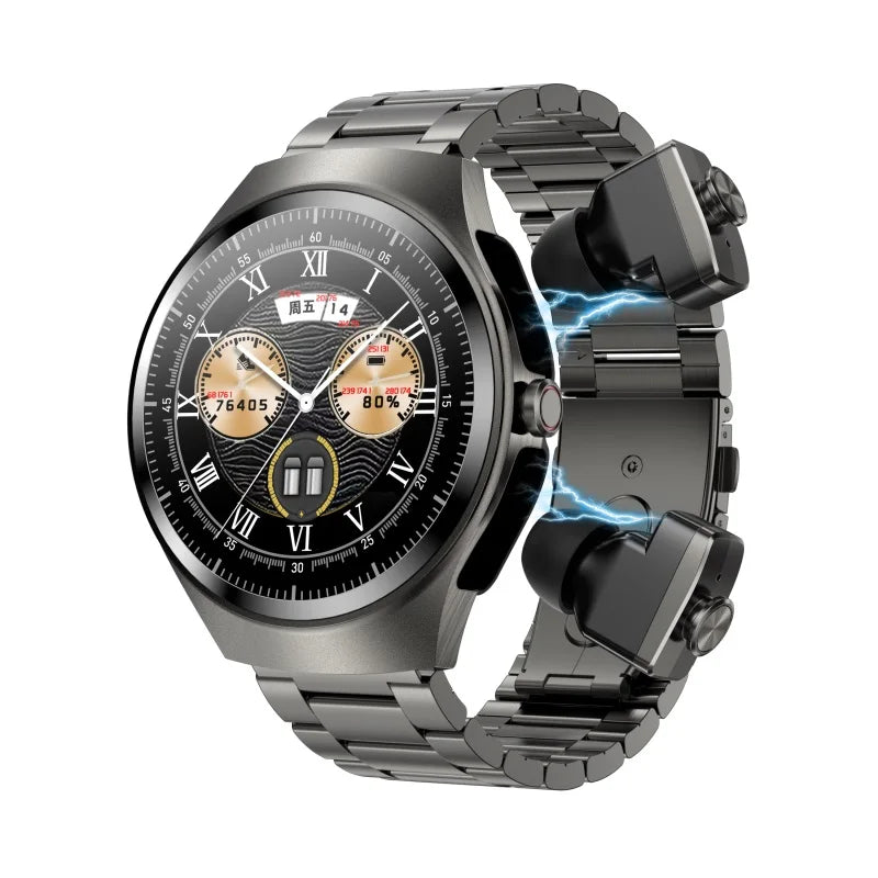Music Smartwatch With Built-in Headphones 1.43-inch AMOLED HD Screen Heart Rate Health Monitoring Men's Watch Women Sports Modes Oasis Select BKBK3M