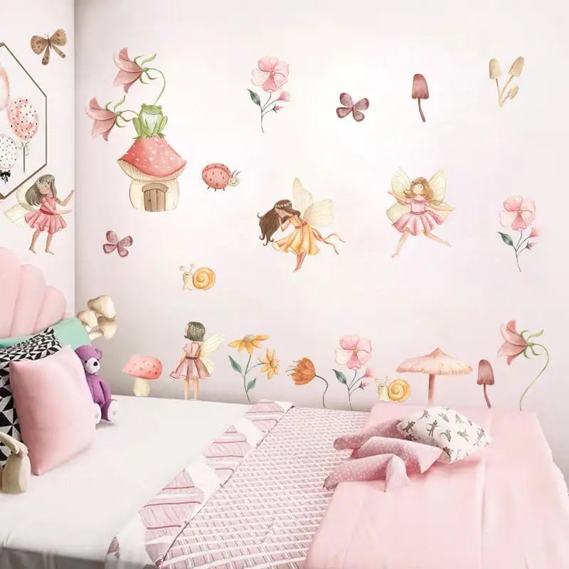 Colourful Fairy Wall Stickers – Girls Room & Playroom Decals