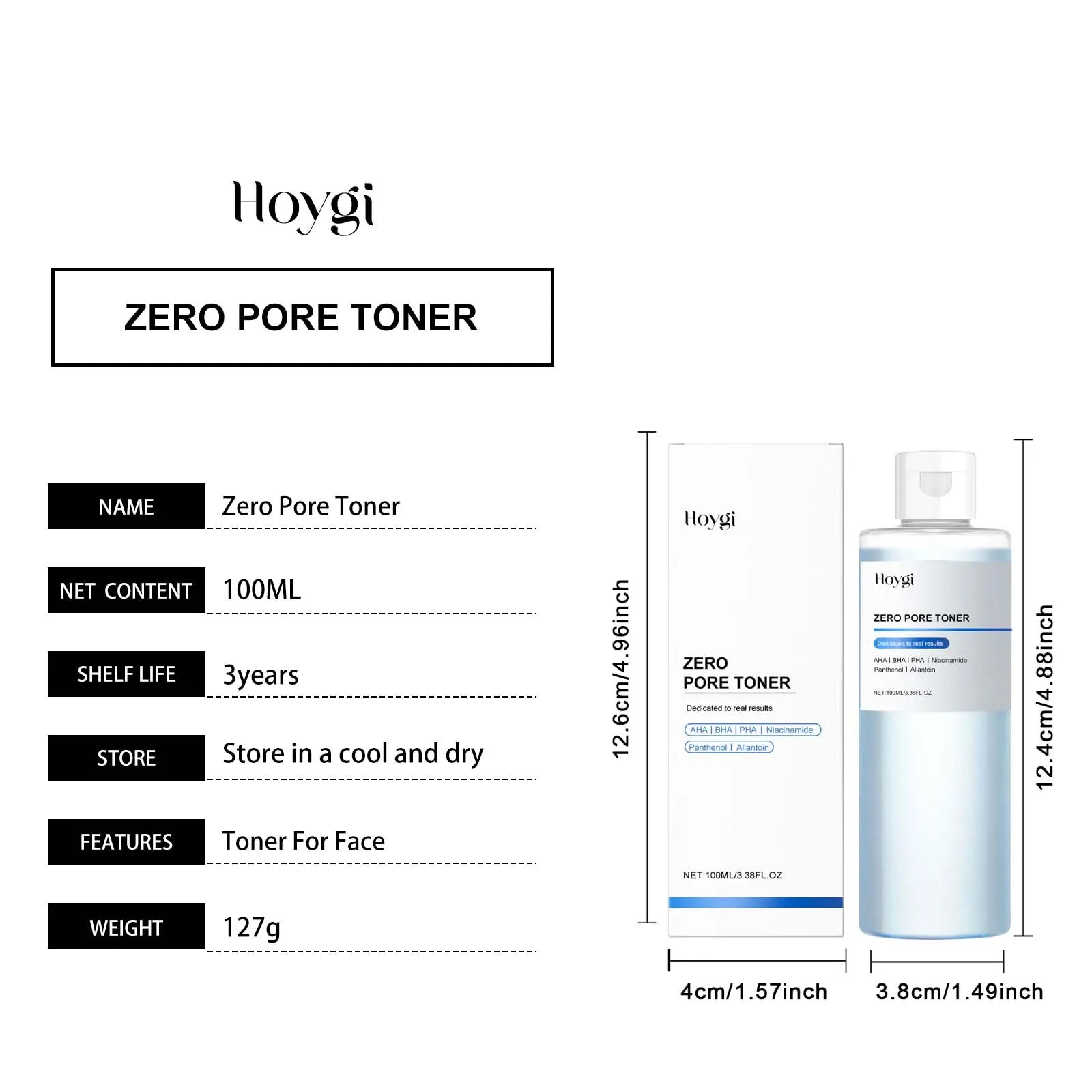 Hoygi Exfoliating Moisturizing Toner – Gentle 100ml Skin Toner