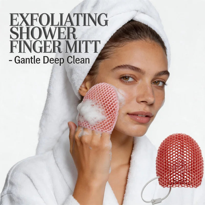 Reusable Easy Clean Honeycomb Exfoliating Shower Finger Caps Body Scrub Cleansing Bath Mitt Breathable Odorless Skin Care Tool Oasis Select