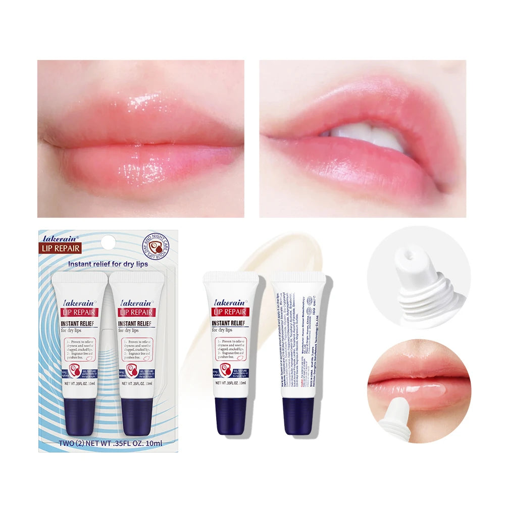 Lip Repair Balm Moisturizing Ointment Pack Of Two Instant Relief For Dry Lips Liquid Formula Reduces Chapping Lip balm lip oil Oasis Select 2set
