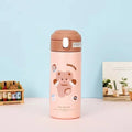 380ML Thermos Vacuum Flask Cute Cartoon 304 Stainless Steel Thermal Water Bottle Insulated Straw Cups Tumbler Drinkware Oasis Select 380ml Brown