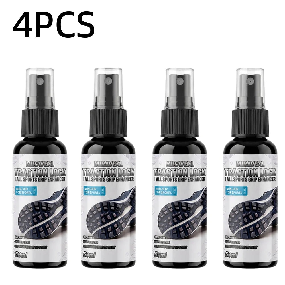 Shoe Grip Spray 50ml Anti-Slip Traction Enhancer Non-Slip Sole Liquid Athletic Footwear Fits Basketball Volleyball Tennis Sports Oasis Select 4PCS