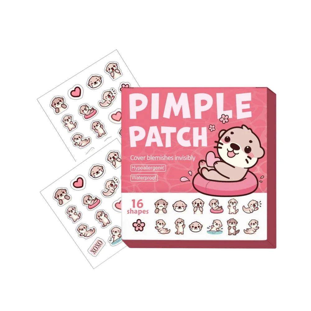 Hydrogel patch -32/48/64 pieces, hypoallergenic, waterproof, nonalcoholic skin sticker Cute otter design for both men and women Oasis Select 32pcs