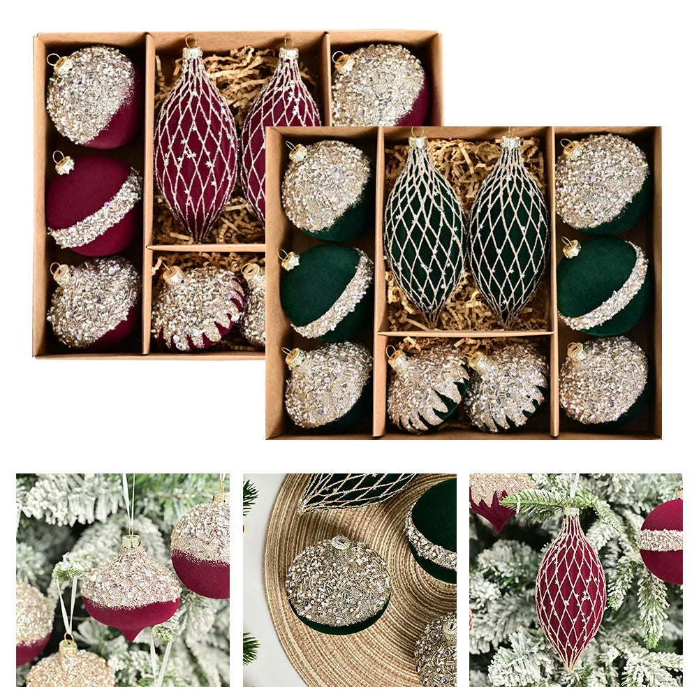 Decorative Ornaments Christmas Balls Holiday Decor Christmas Celebration Hanging Christmas Ball Set Christmas Pendant Oasis Select