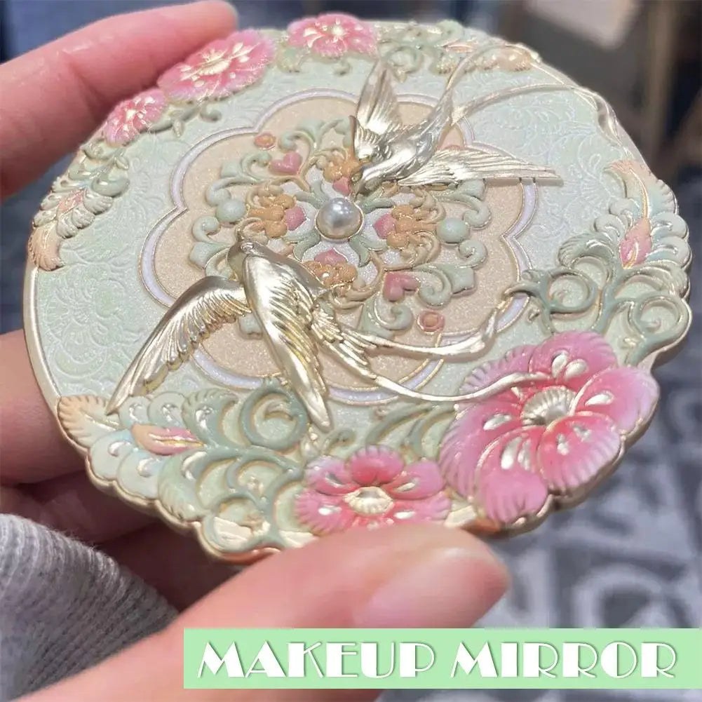 Compact Travel Makeup Mirror – Ancient Chinese Design, Pocket Size Compact Makeup Mirror Oasis Select