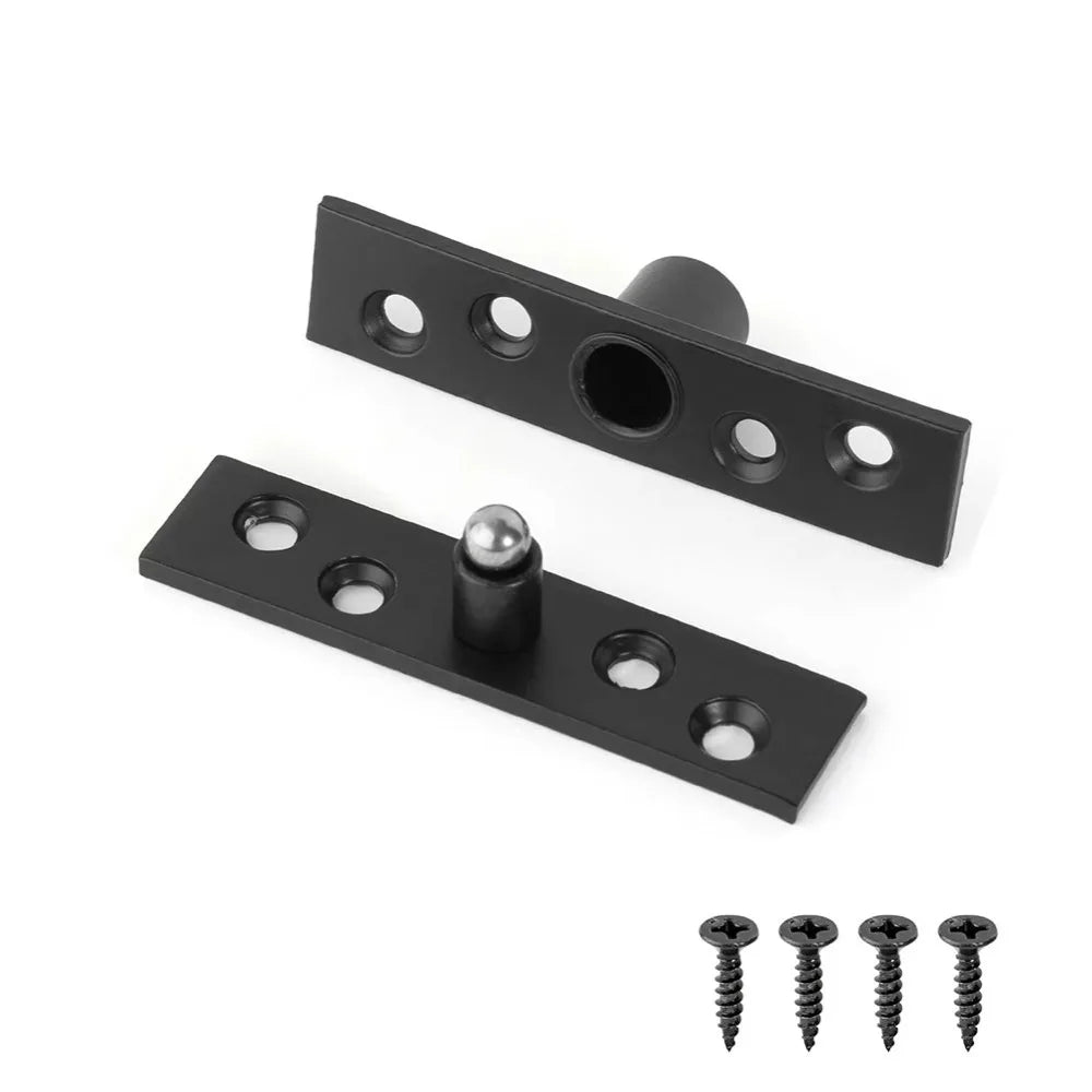 New Stainless Steel Pivot Hinge With Screws Heavy Duty Central Rotating Hinge 360° Swivel Up Down Shaft Oasis Select Black