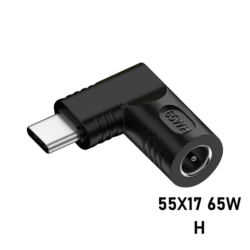 65W PD Converter DC to USB C Type c Power Adapter Converter 3.5X1.35mm 4.8X1.7mm 5.5X2.5 mm Laptop Charger to Type C Connector Oasis Select H