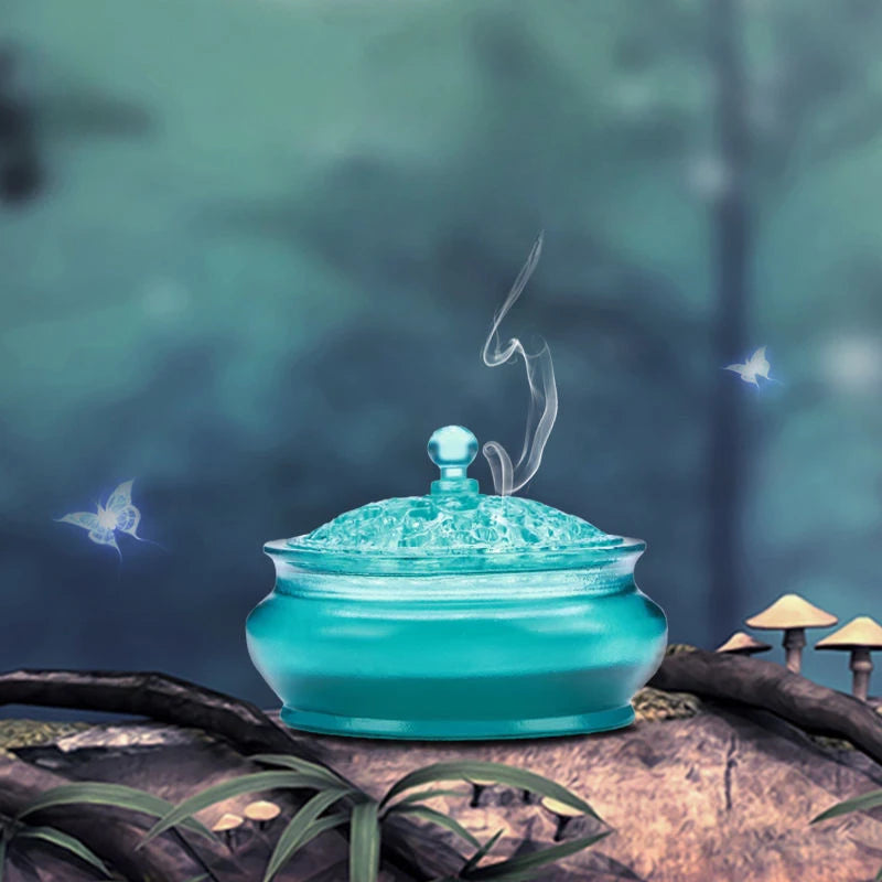 Ancient glass household aromatherapy furnace indoor tea ceremony incense for Buddhist Zen meaning glass incense seal furnace Oasis Select