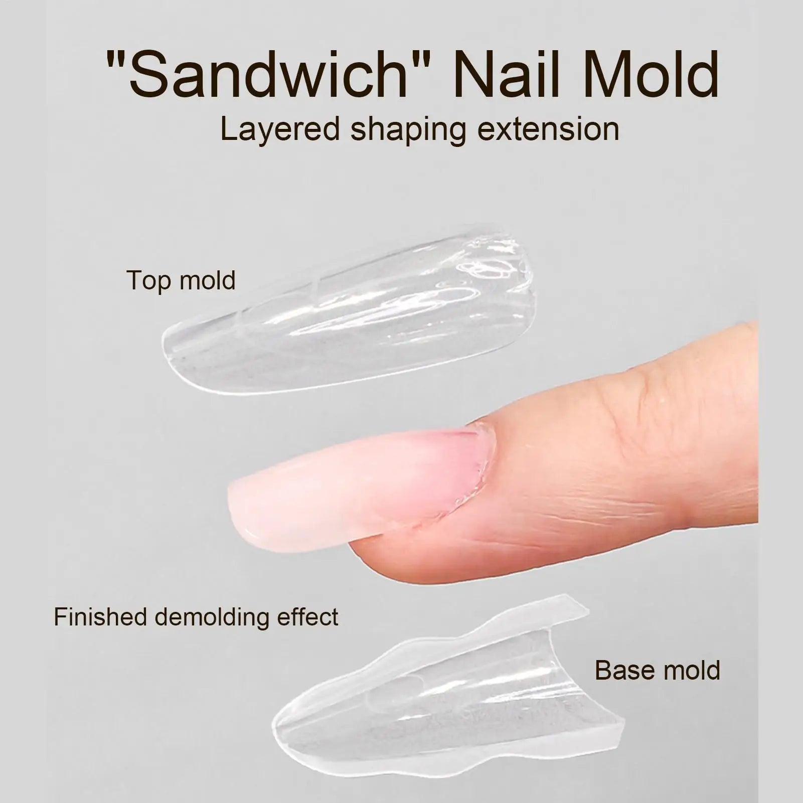 Nail Forms 180Pcs Building Nail Mold Tips Nail Extension Form Full Cover Nails Art Extend Builder Mold False Manicure Tool Oasis Select