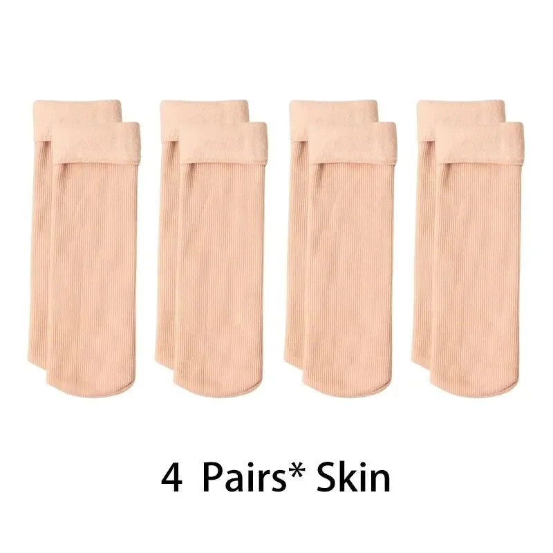 Women Winter Socks Hermal Cashmere Wool Socks Warm Thicken Thermal Snow Boots Floor Socks Oasis Select