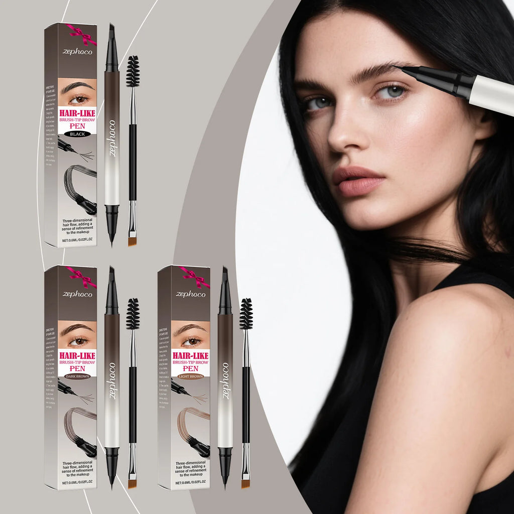 Zephoco Dual-Ended Waterproof Eyebrow Pencil – Natural Look