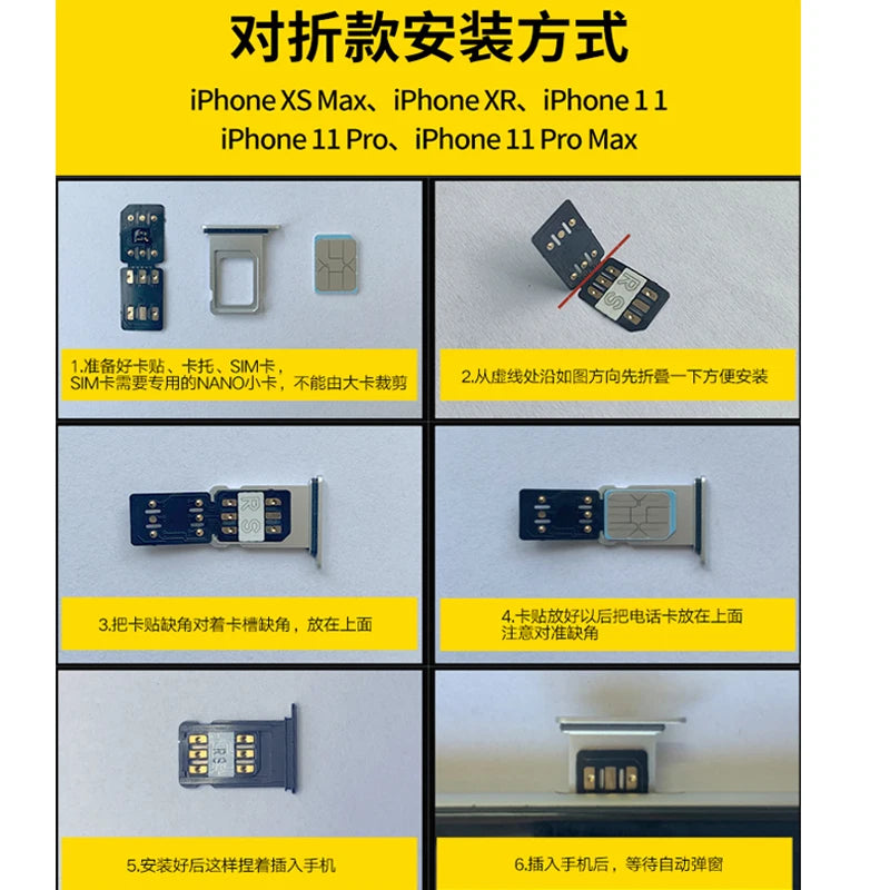 MKSD SIM Unlock Card Sticker for iPhone 6 to 13 Pro Max