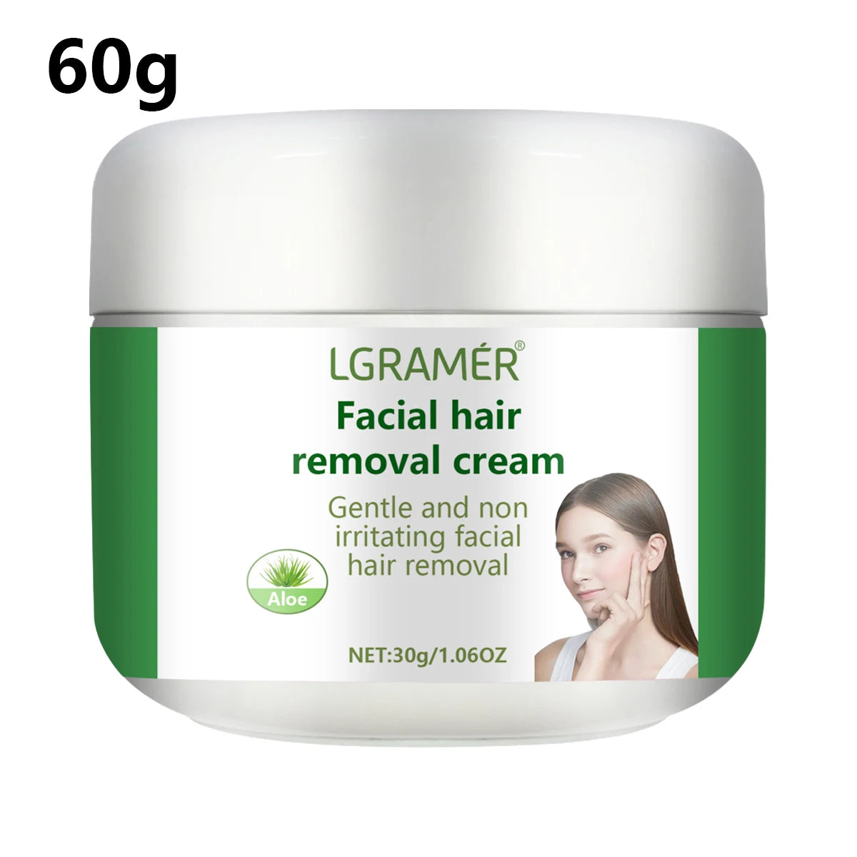 Aloe Vera Fast Hair Removal Cream 60g Painless Underarm Body Face Private Areas Hairs Remove Depilatory Wax Women Men Skin Care Oasis Select 60g