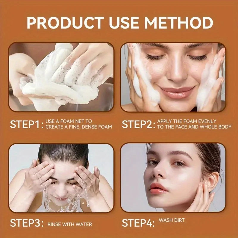 3.53oz Kojic Acid Soap Handmade Soap, rich in collagen and vitamin C, suitable for washing face and daily hand washing Oasis Select