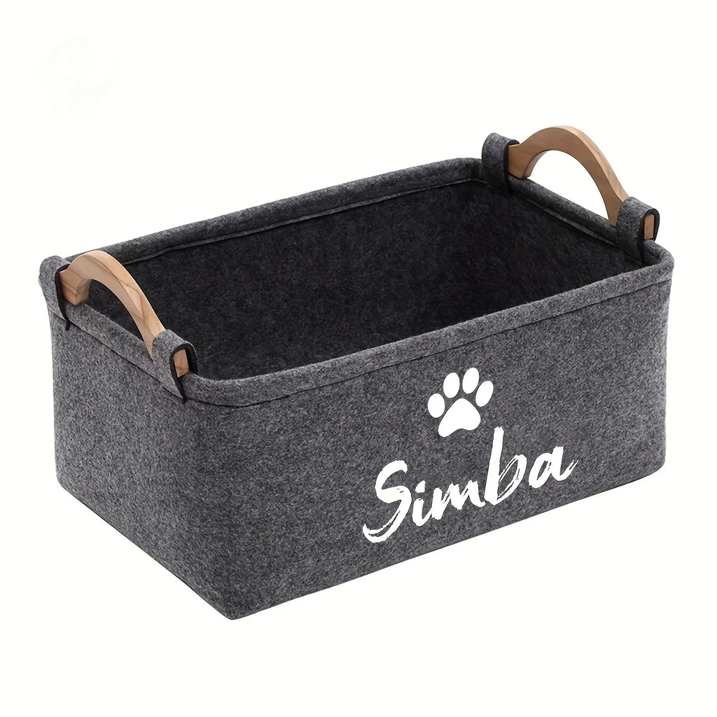 A Foldable Multifunctional Pet Toy Storage Basket Designed Specifically for Organizing Dog Toys and Clothing Oasis Select GRAY