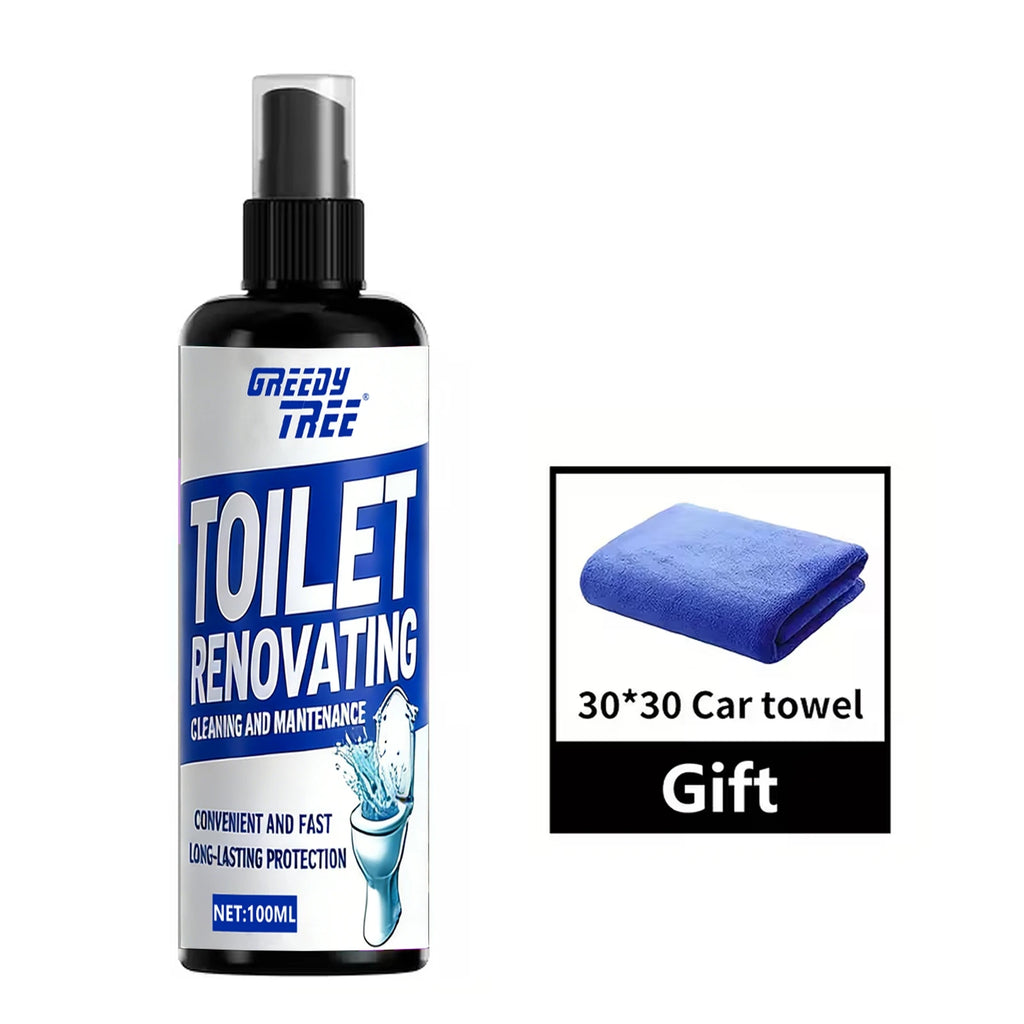 Toilet Renovating Spray, 100ML Toilet Bowl Cleaner & Stain Remover, Powerful Deep Cleaning for Limescale, Yellow Stains & Grime, Oasis Select 100ml