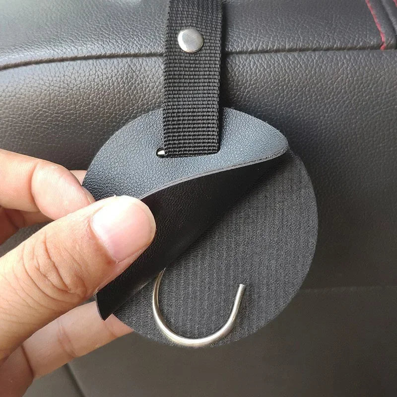 Auto Headrest Hidden Hook Car Back Seat Hanger Heavy Duty Alloy Steel Hooks for Luggage Pet Carrier Baby Stroller Hanging Oasis Select black 2pcs