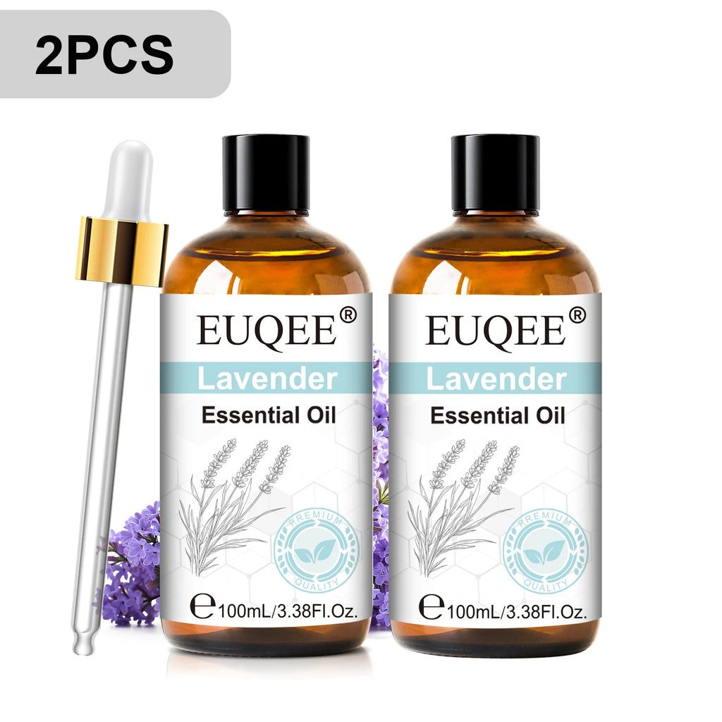 EUQEE 100ml Essential Oils – Lavender, Vanilla, Lemon & Cinnamon